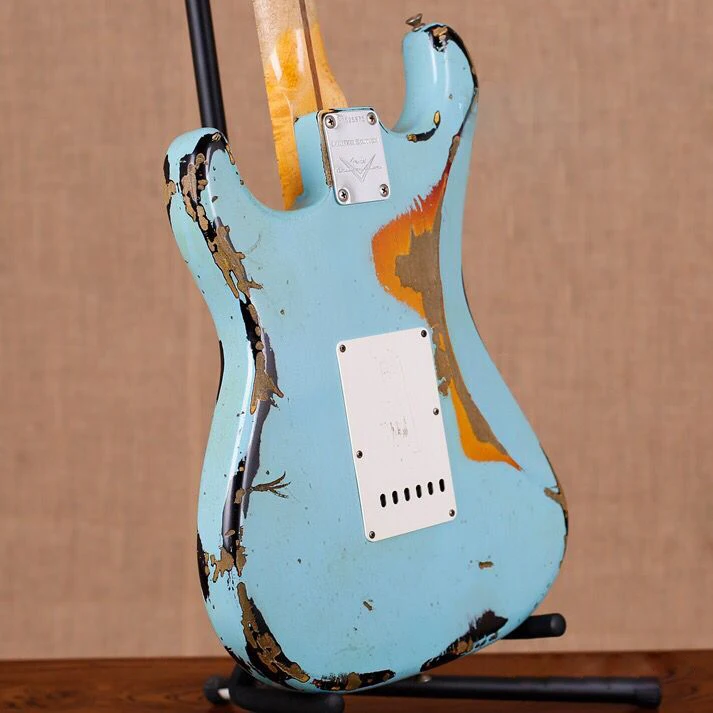 Nuevos restos hechos a mano ST guitarra eléctrica Masterbuilt John Cruz y John Mayer guitarra. stratocaster gitaar reliquias de manos