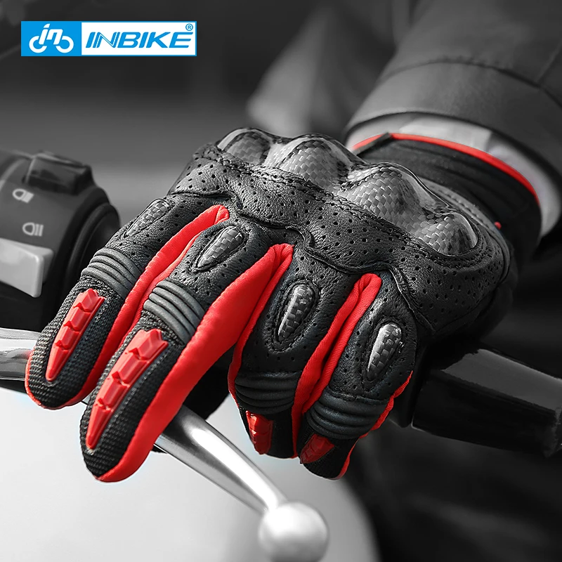 Mens Motorcycle Racing Gloves Full Finger Touch Screen Protect Knuckles Gloves 