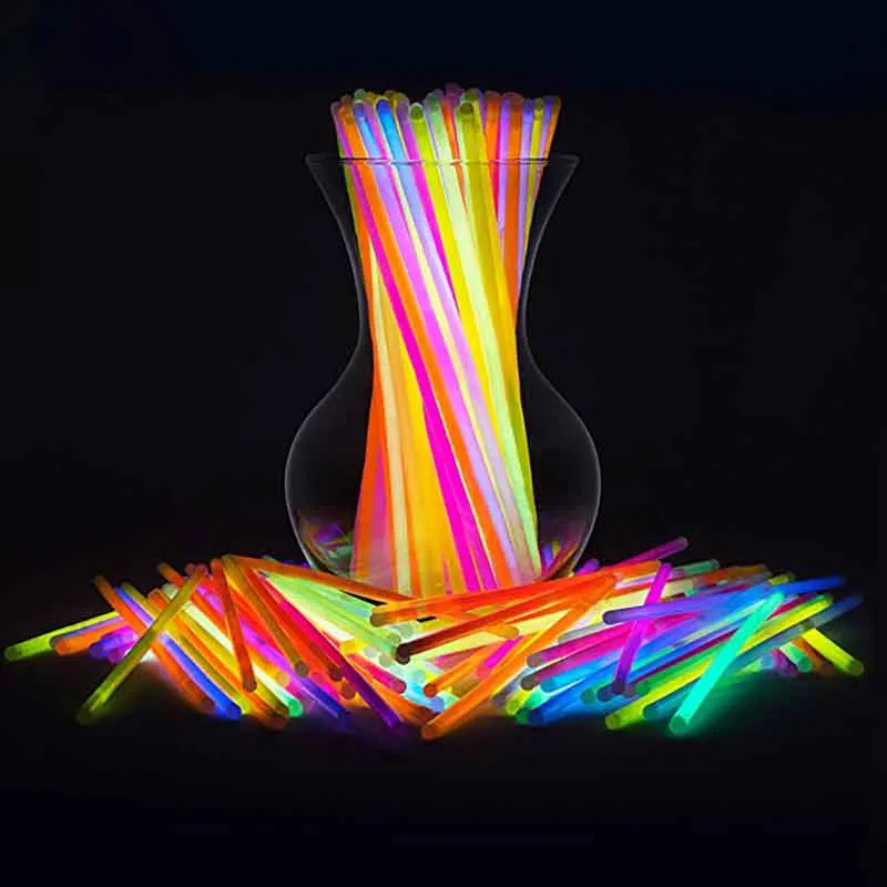 Party Sticks Glow Sticks Bulk 100 Count - 8 Brand Premium Glow In The Dark Light Sticks - Makes Tons of Glow Necklaces and Glow (2)