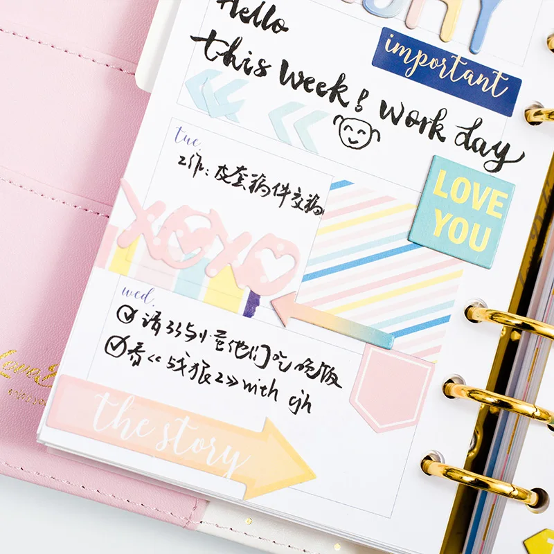 Dokibook средняя летняя серия заполняющих бумаг для блокнота на спирали Filofax A5 A6