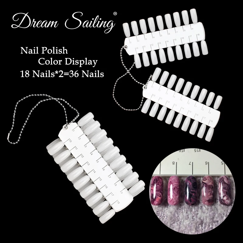 

2 PCS/Lot 36 False Nail Color Display Nail Art Gel Polish Color Shelf Chart Card Palette Varnish Practice Board Manicure Tool