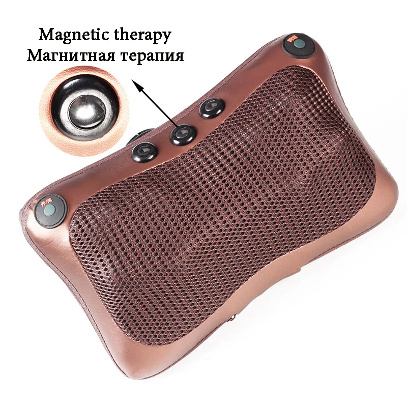 Массажная подушка шиацу, массажер для ног для спины и шеи, Электрический массажер для расслабления тела, инфракрасное Отопление, массажные инструменты шиацу - Цвет: Magnetic therapy
