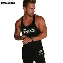 GYMLOCKER Gyms мужская майка для фитнеса без рукавов с круглым вырезом, хлопковая майка для бодибилдинга, спортивная одежда, мужские топы для фитнеса