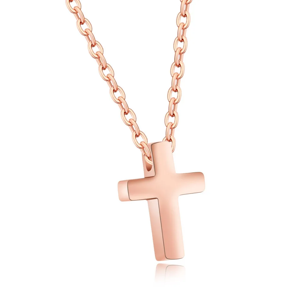 stainless steel cross necklace women's