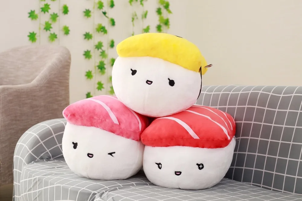 1 шт. 40 см креативные японские суши плюшевые игрушки в форме Мягкие диванные подушки Kawaii Подушка имитация кукла для еды подарок для девочек Дети