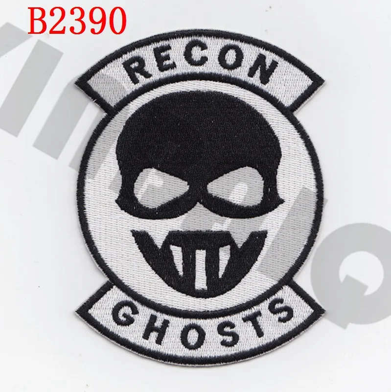 Вышивка патч NSWDG DEVGRU Seal Team 6 Ghosts Recon боевой дух тактический военный - Цвет: B2390 White