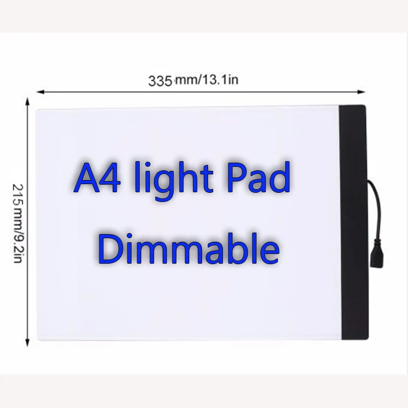 A4 Dimmable светодиодный светильник pad инструменты для вышивки картин со стразами светильник коробка для алмазной вышивки яркая доска Алмазная мозаика может регулировать светильник