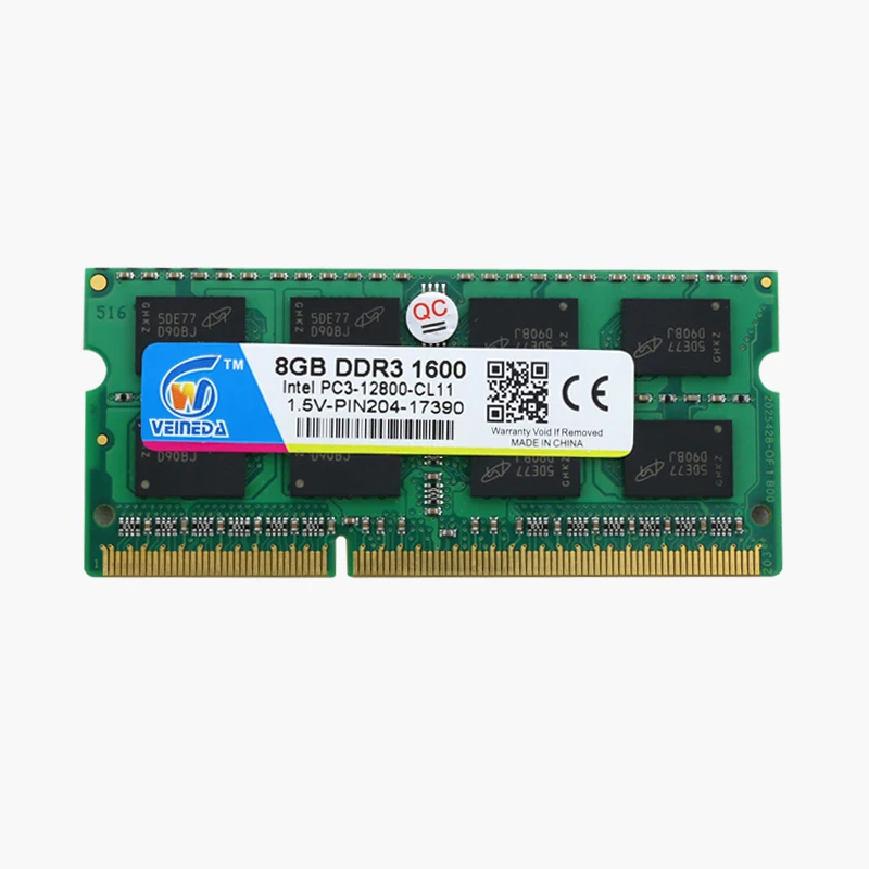 VEINEDA оперативная память ddr3 2 ГБ/4 ГБ/8 ГБ Sodimm оперативной памяти ddr3 4 Гб 1600 PC3-12800 совместимость ddr3 1333 1066 МГц 1,5 V 204pin оперативной памяти для Intel AMD ноутбук