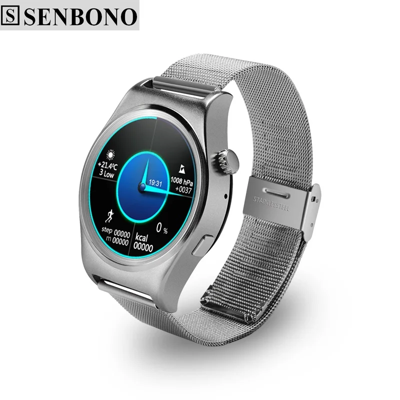 Купить SENBONO Bluethooth Смарт часы ips Smartwatch для IOS android сердечного ритма мониторы высотомер | Смарт-часы (32811393668)