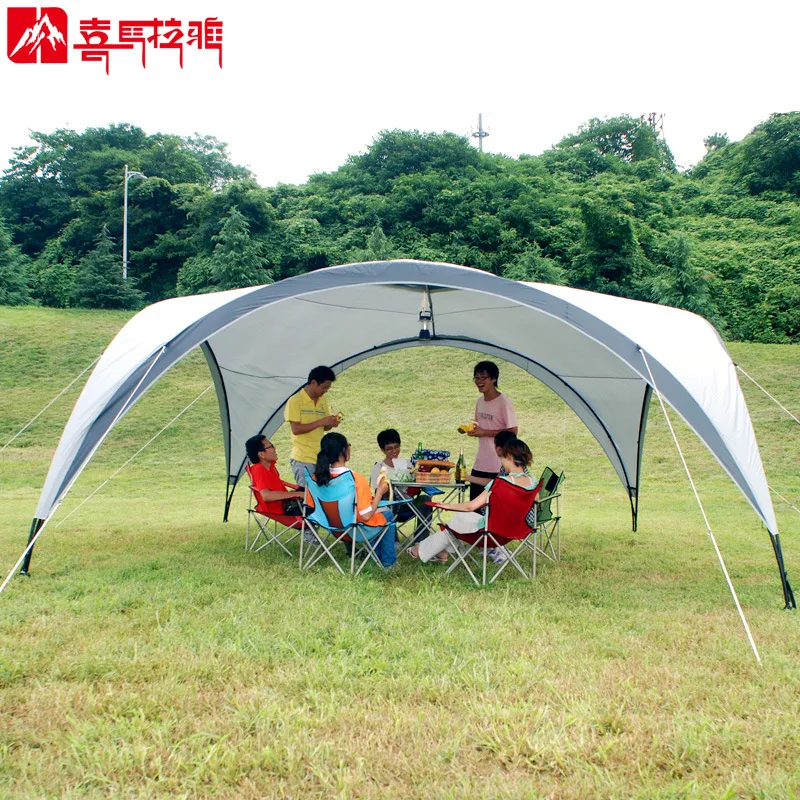 Высокое качество 210 T Polyeste открытый большое пространство солнцезащитный тент палатка анти-УФ Пляжный Тент 10+ человек палатка 450*450*192 см