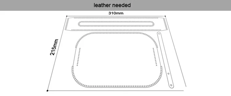 DIY leather craft pen zipper sewing pattern pvc template