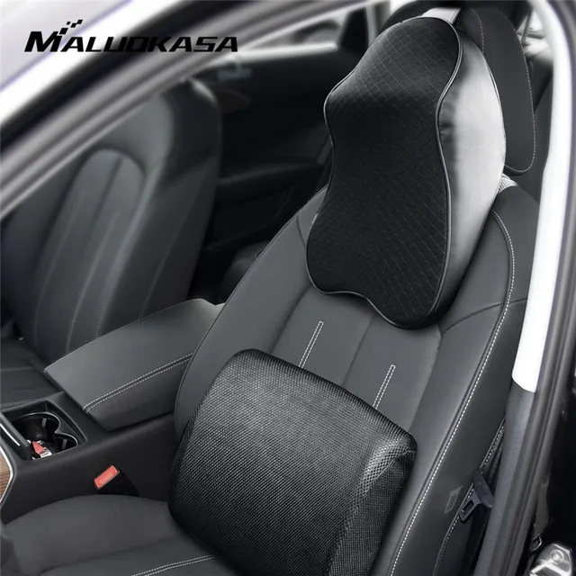 MALUOKASA 1Set Car Neck Pillow Seat Back Support Cushion Memory Foam ... MALUOKASA 1Set Car Neck Pillow Seat Back Support Cushion Memory Foam ...