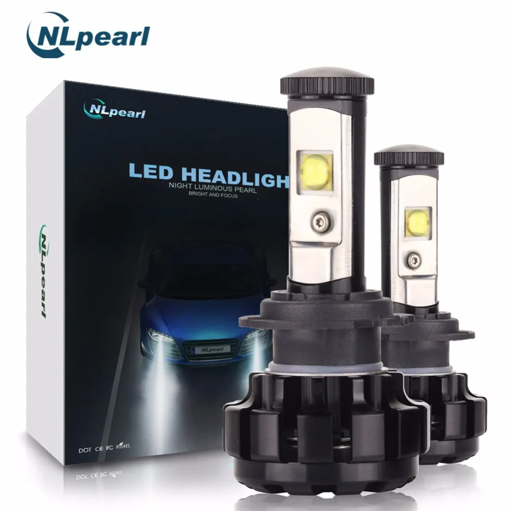 

NLpearl High Quality 2Pcs 12000LM/Pair Headlight Bulb H7 LED Bulb with Cree H1 H3 H11 9005 9006 H4 White Super LED H7 6000k 12V