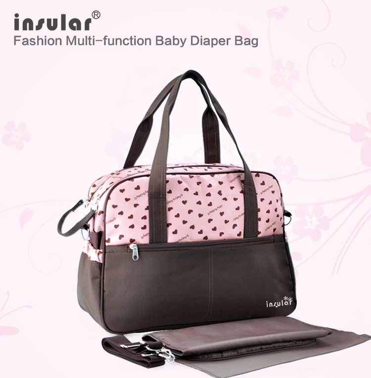 Insular бренд печать подгузник сумки Сумка для подгузников, мам сумка мессенджер/сумка через плечо для беременных детская коляска Органайзер