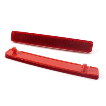 

2Pcs Car Red Rear Bumper Reflector Red Lens Tail Reflective Stikers Parking for Caravelle (T5) 2003-2015 7E0945105C 7E0945106C