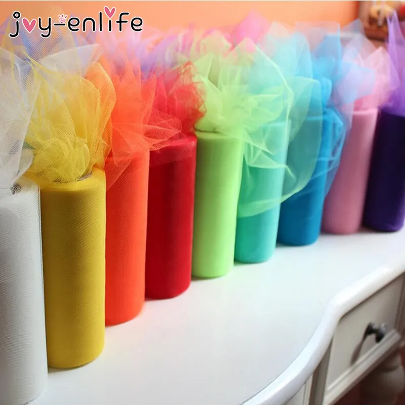 Mesh Tulle Roll 15cm 100 yards DIY Tutu Skirt Gift Wrapping For Birthday Baby Shower Christmas Wedding Party Supply Kids Favors