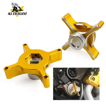 

For YAMAHA MT09 FZ09 MT FZ 09 KAWASAKI Z800 Front Fork Adjuster Cap bolt Absorber Screw Cover Cap