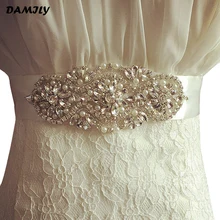 Luxury Women Belts Handmade Rhinestones Sash Evening Party Prom Dresses Waistband Wedding Belt Sashes Brand Cummerbunds