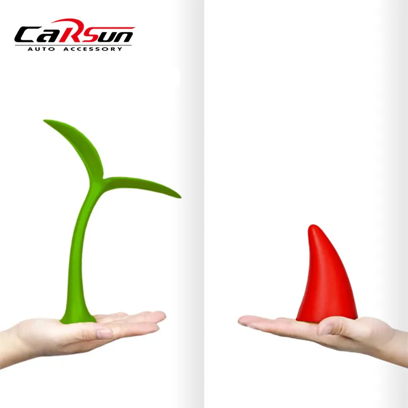 

New Arrival Funny Car Sticker 3D Green Sapling Creative Stickers Devil Horn Anti Collision Cute Tentacles Decoration Car Styling
