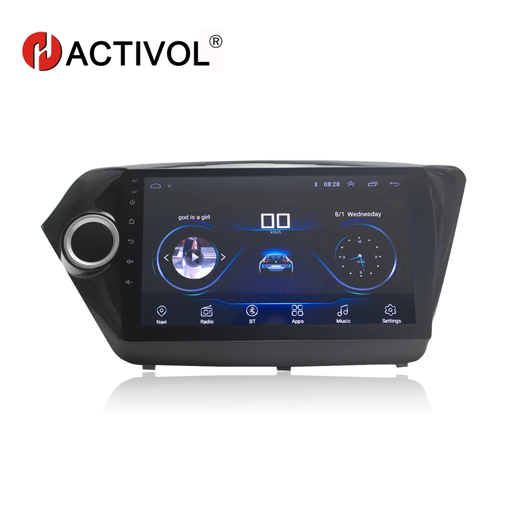 

HACTIVOL 2 DIN android 8.1 car dvd radio gps navigation 9 inch for Kia k2 RIO 2011-2016 car video player multimedia player