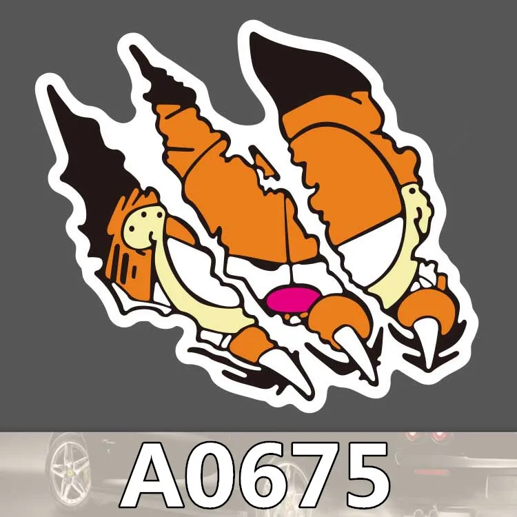 

Bevle A0675 Garfield Sharp Claw Waterproof Sticker Cool Laptop Luggage Fridge Skateboard Graffiti Cartoon Notebook Stickers