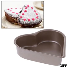 Антипригарная Оловянная кастрюля для торта в форме сердца DIY Форма для торта для выпечки сыра и хлеба May06