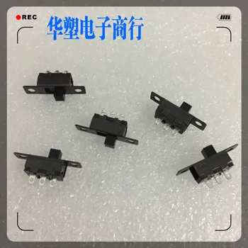 

10pcs Taiwan production small band switch switch slide switch 3 foot 2 stalls single signal switching toggle switch with stand
