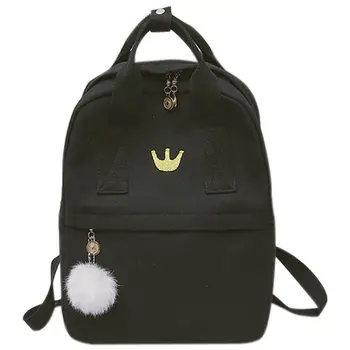 

Fashion Women Backpack for School Teenagers Girls Stylish School Bag Ladies Canvas Fabric Backpack Female Bookbag