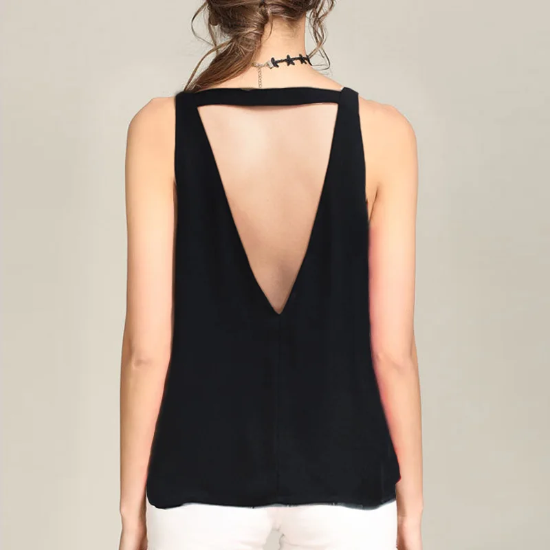 deep back neck tops