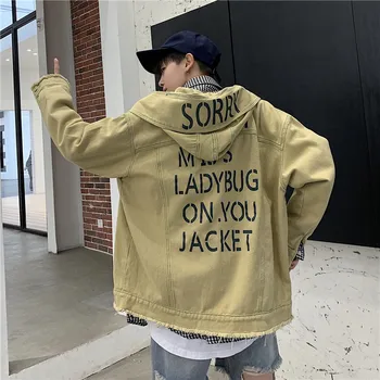 

2019 Spring And Summer New Style Korean Version Of The Cowboy Letter Print Student Class Service Tide Casual Thin Jacket