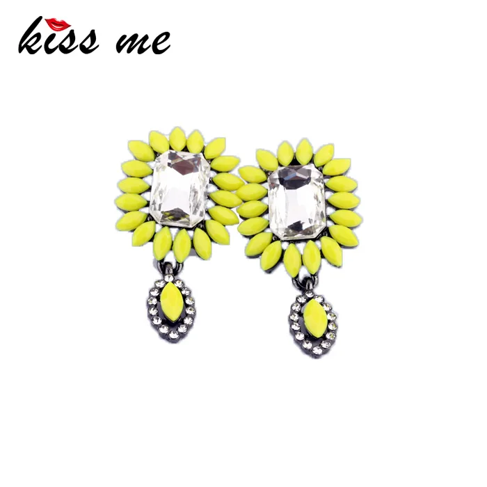 

Designer Jewelry Hot Selling Elegant Gold Color Metal Colorful Earrings for Women