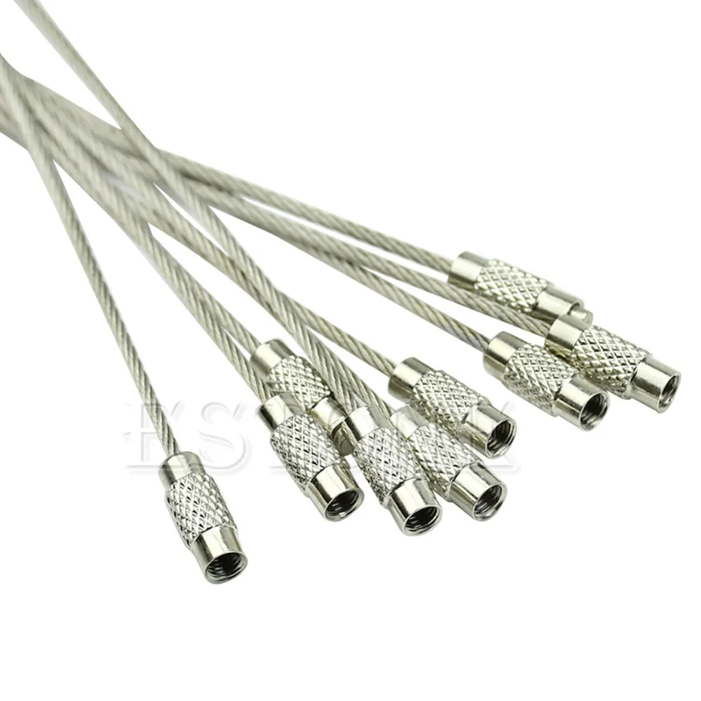 A40 10 шт. винтовой замок из нержавеющей стали брелок|steel keychain|wire key ringkey ring |