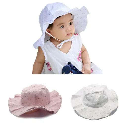 

Summer Outdoor Baby Hat Cap Infants Baby Girls Kids Straw Sun Caps Beach Hat loral Beach Bucket Muts for Caps 0-3Y pink white