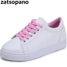 Брендовые осенние кроссовки; женская обувь на танкетке; женская Вулканизированная обувь; повседневная обувь на шнуровке; Студенческая Белая обувь на плоской подошве
