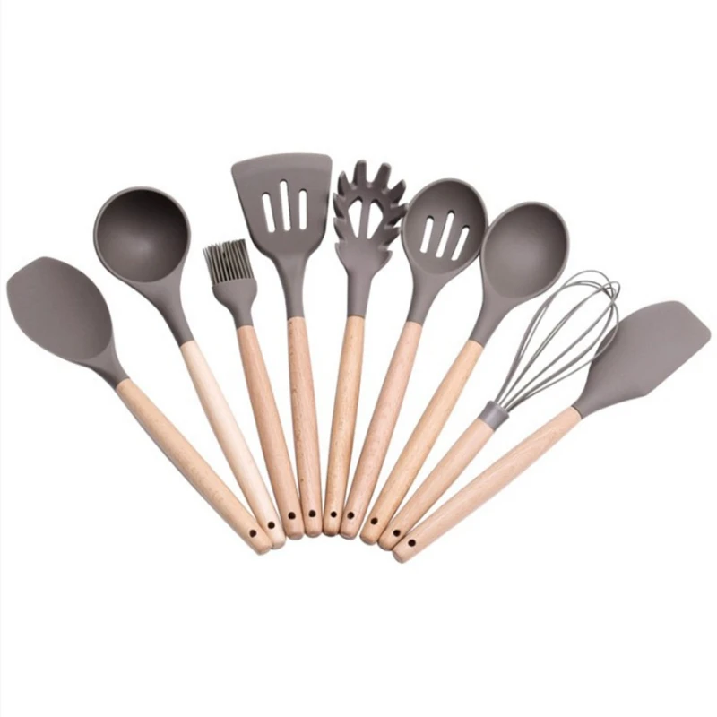 Utensils Gadgets Silicone KitchenWood handle Cooking Tools Kitchenware Set Spatula Shovel Spoon Home Kitchen Tools New Utensils Gadgets Silicone KitchenWood handle Cooking Tools Kitchenware Set Spatula Shovel Spoon Home Kitchen Tools New