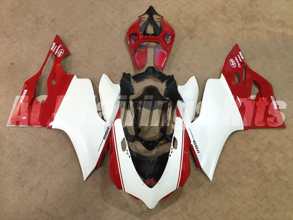 

New Injection ABS Fairings For DUCATI 899 1199 S 1299 Panigale 12 13 14 15 16 899R 1199R 899S 1199S 2012-2016 red white matte
