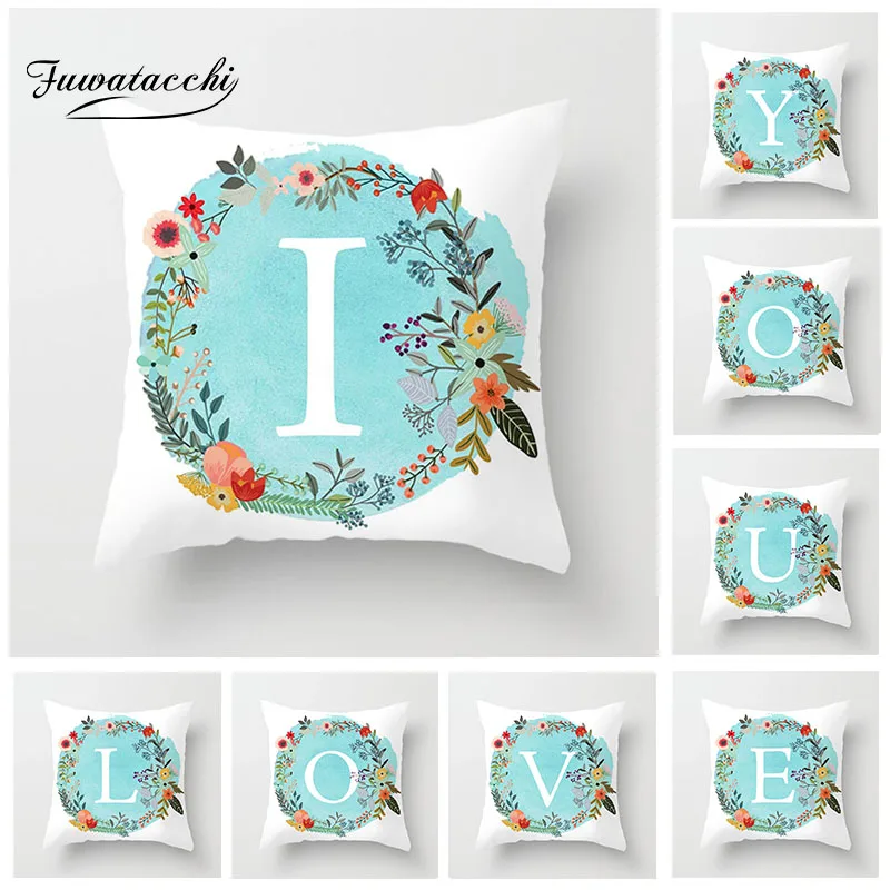 

Fuwatacchi Valentine's Day Cushion Cover Letter Pillow Cover For Valentine's Day Gift Decorative Pillows For Sofa Car Chair