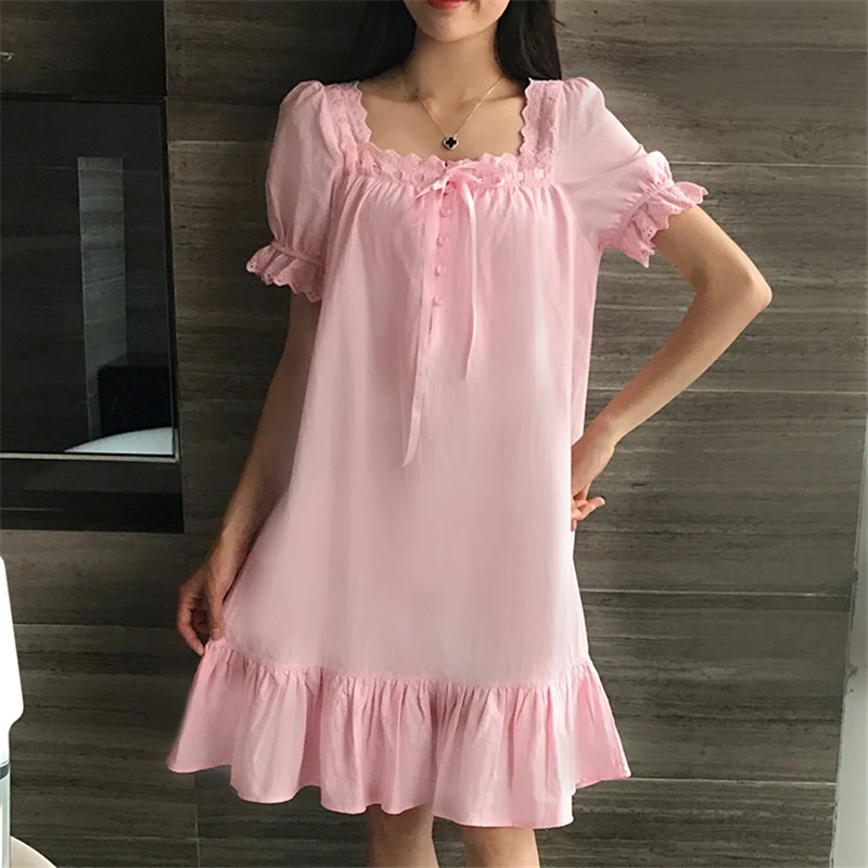 pink frilly nightdress