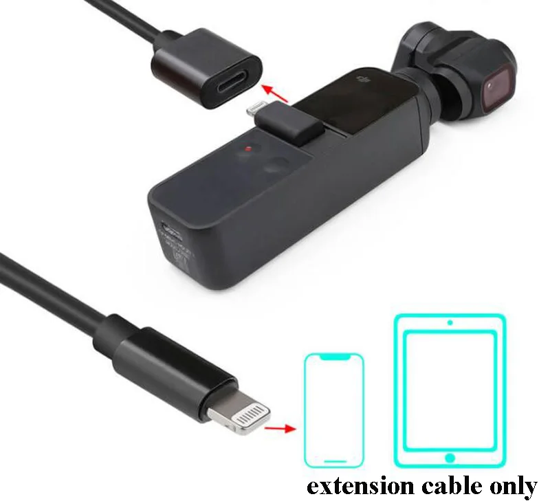 Extension Cable For DJI OSMO Pocket Smartphone Lightning
