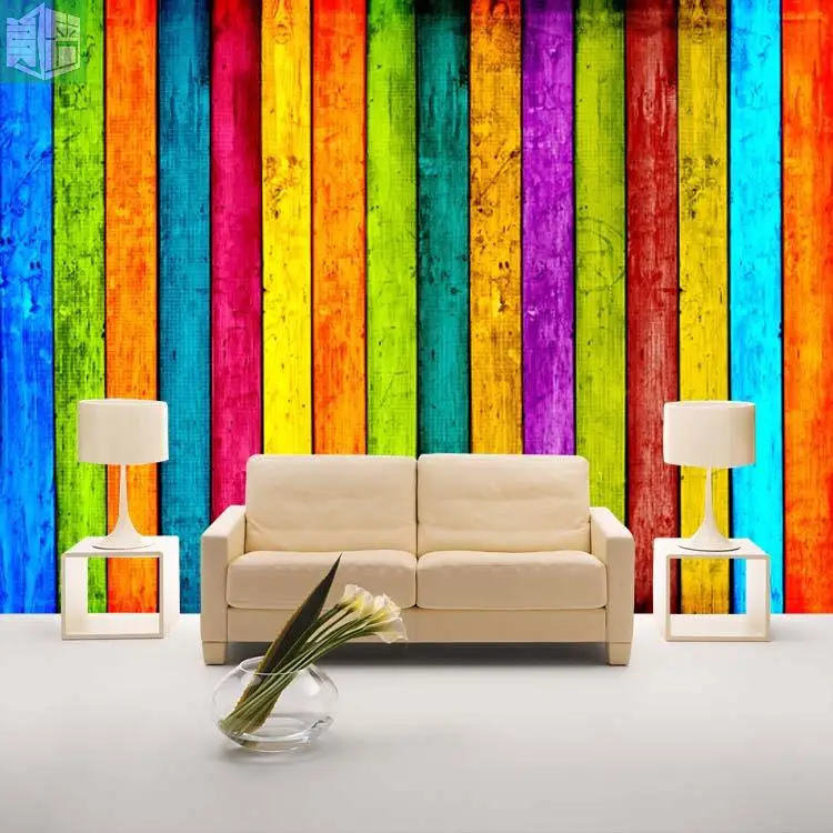 

Beautiful color wood wallpaper board texture tv Living room bedroom background wall custom wallpaper murals