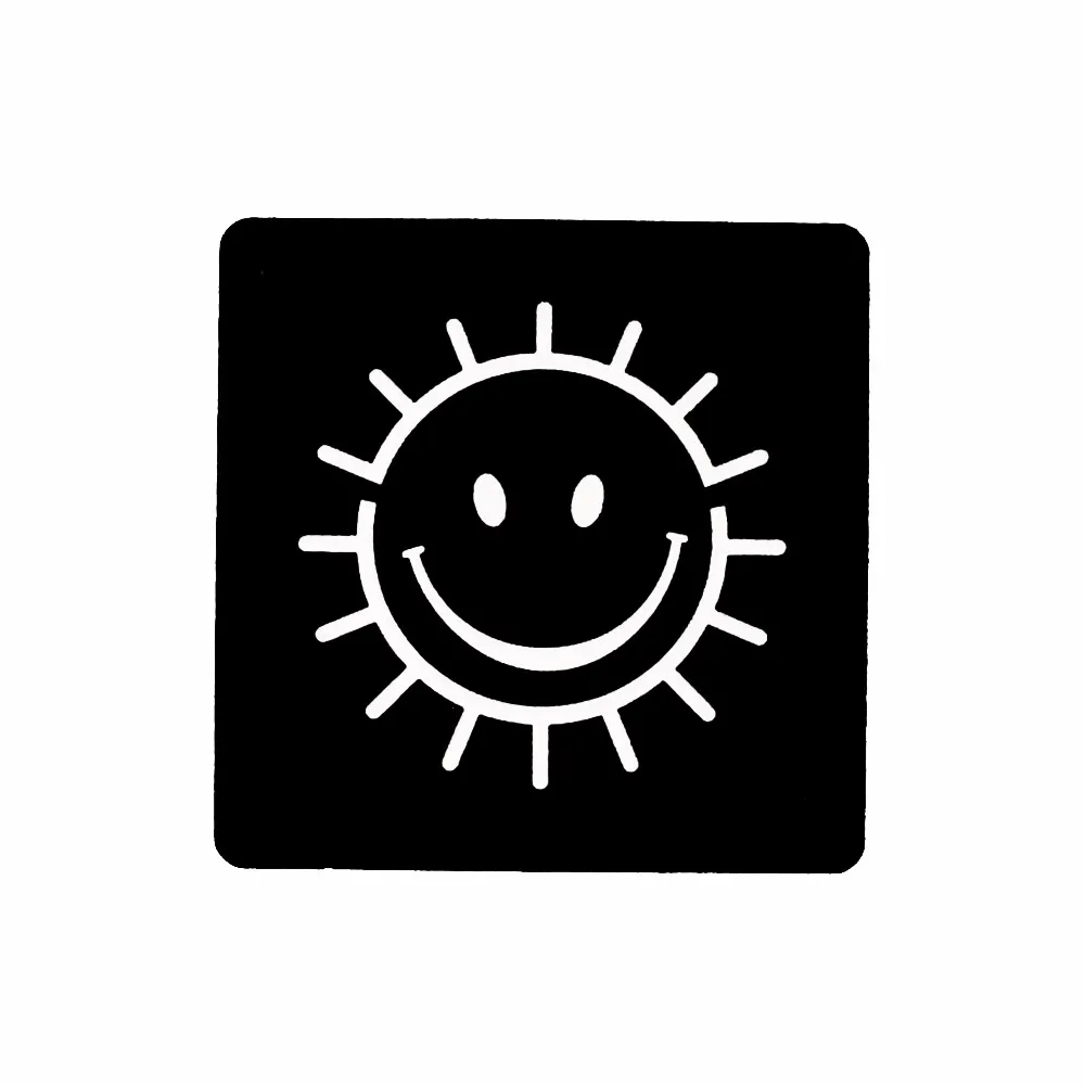 5 Pieces Hollow Henna Tatoo Stencil Airbrush Painting Sun Smile Face Pattern Body Art Mehndi Indian Tattoo Template Holiday G#18 (1)