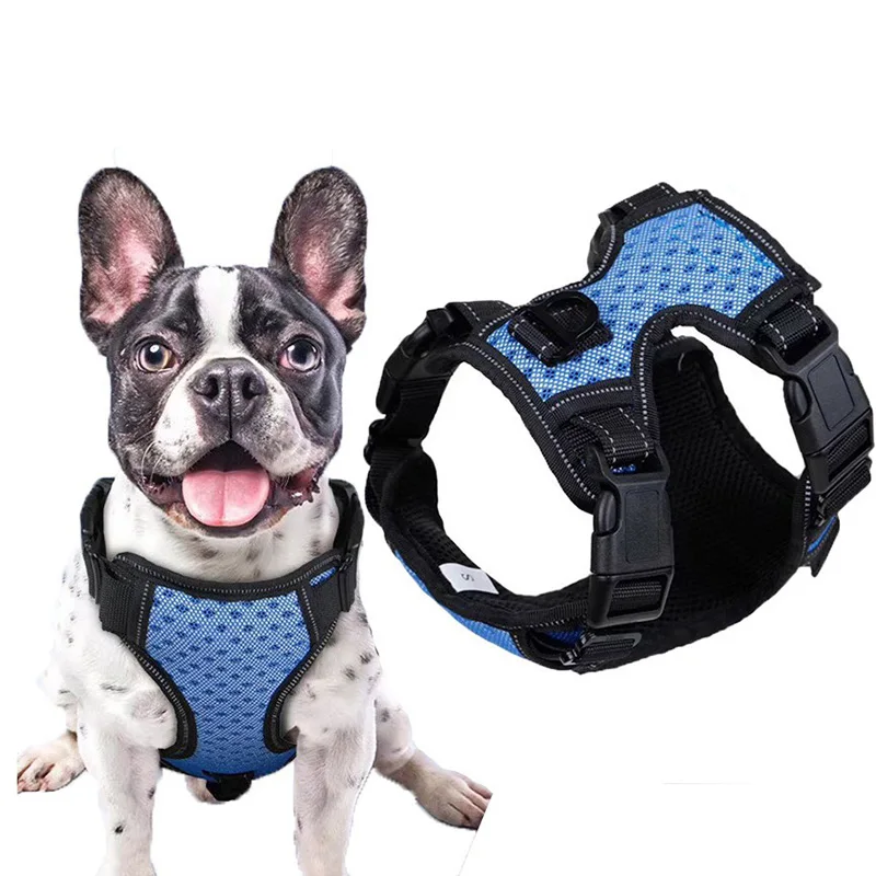 Small Large Dog Harness Vest Nylon Reflective Leads Mesh Padded dog Breathable pet Chest strap for Medium big dogs | Дом и сад