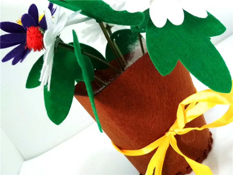 Happyxuan 4 шт. DIY цветочный горшок фетровая текстильная игрушка Искусство ремесло Наборы Детский сад креативный ручной работы развивающие для девочек