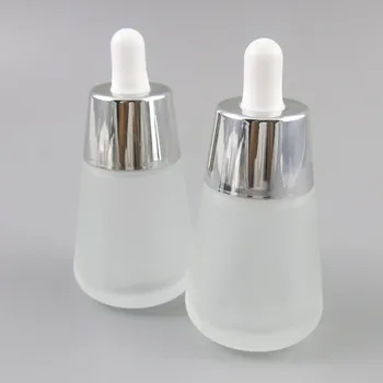 

2pcs New Design 30ml 1oz Frosted Glass Dropper Bottles with aliuminum lid pipette for Essential Oil Cologne Perfume