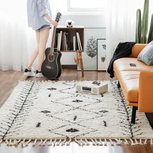 Марокканский скандинавский Классический Простой тканый ковер для гостиной, шерсть, хлопок, детская комната, спальня, кухня, прикроватное одеяло, 160 см x 230 см