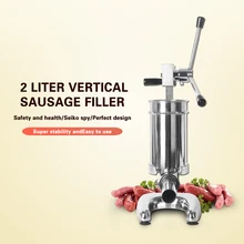 Вертикальный 2 литровый ручной начинщик колбасы Нержавеющая сталь ручка колбасный шприц Колбаса чайник колбасный шприц колбасный комбайн