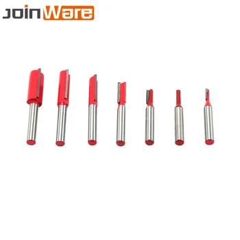 

Straight Router Bits 1/4'' Shank Double Single Blade Router Bit Woodworking Milling Cutter for Wood Endmill 1/8"-1/2" 1Pc