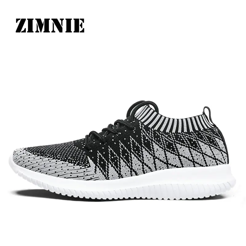 

ZIMNIE 2019 Top Quality Running Shoes Men Adult Breathable Mesh Sport Shoes Athletic Walking Jogging Fitness Lace-up Sneakers