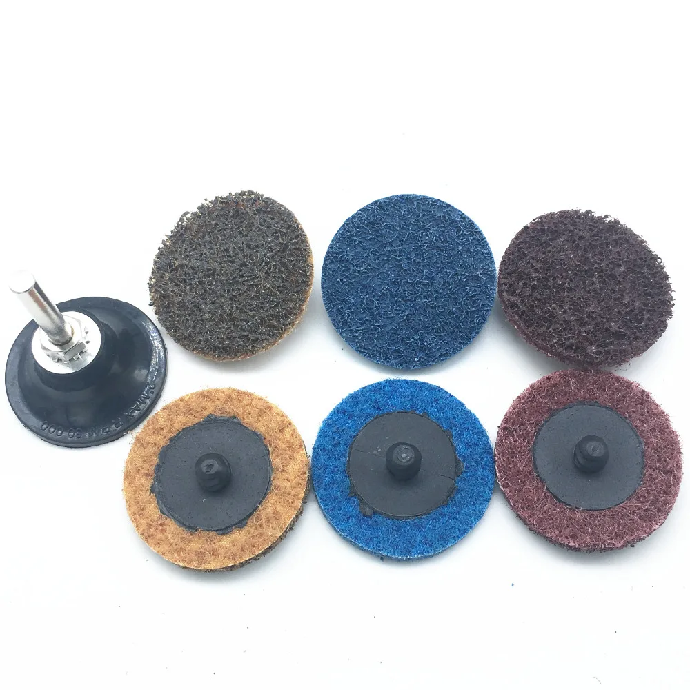 10ps 50mm roloc Sanding Disc Scotch Brite Roll Lock Coarse Surface Conditioning +1pcs roloc Disc