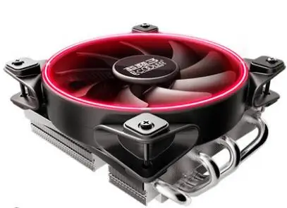 PcCooler U-4D 12 см 4pin PWM вентилятор охлаждения процессора 4 медные тепловые трубки кулер процессора для AMD AM3 AM4 для Intel 775 1151 1156 радиатор процессора - Цвет лезвия: Red Light